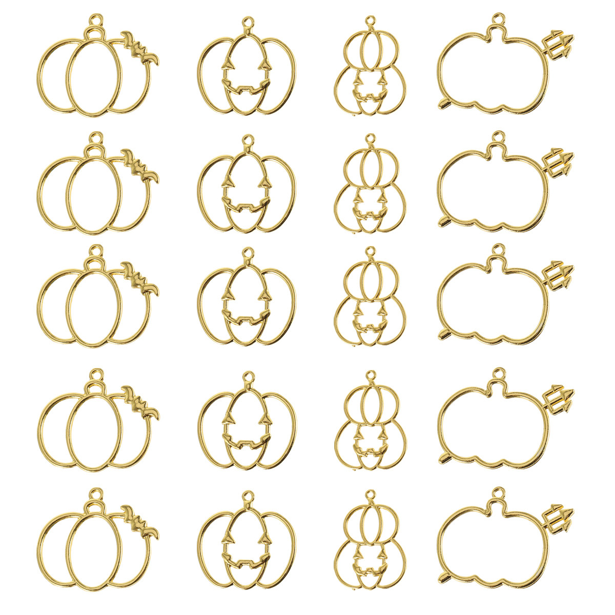Resin Crafts - 20Pcs DIY Pumpkin Resin Pendant Mold