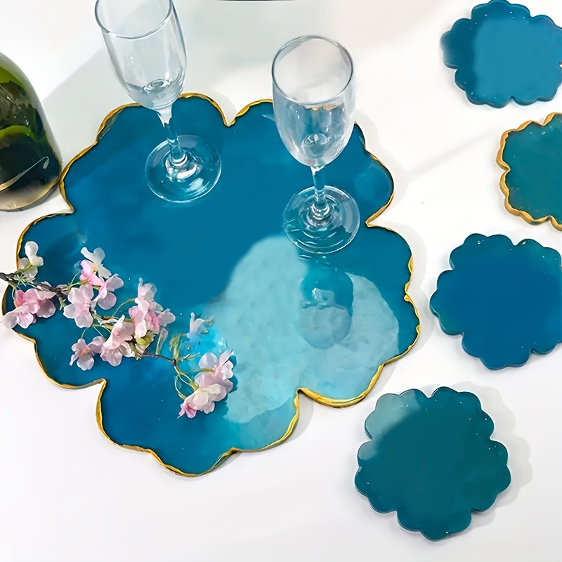 Serving Tray Mold - 5pcs Mirror Large Flower Small Flower