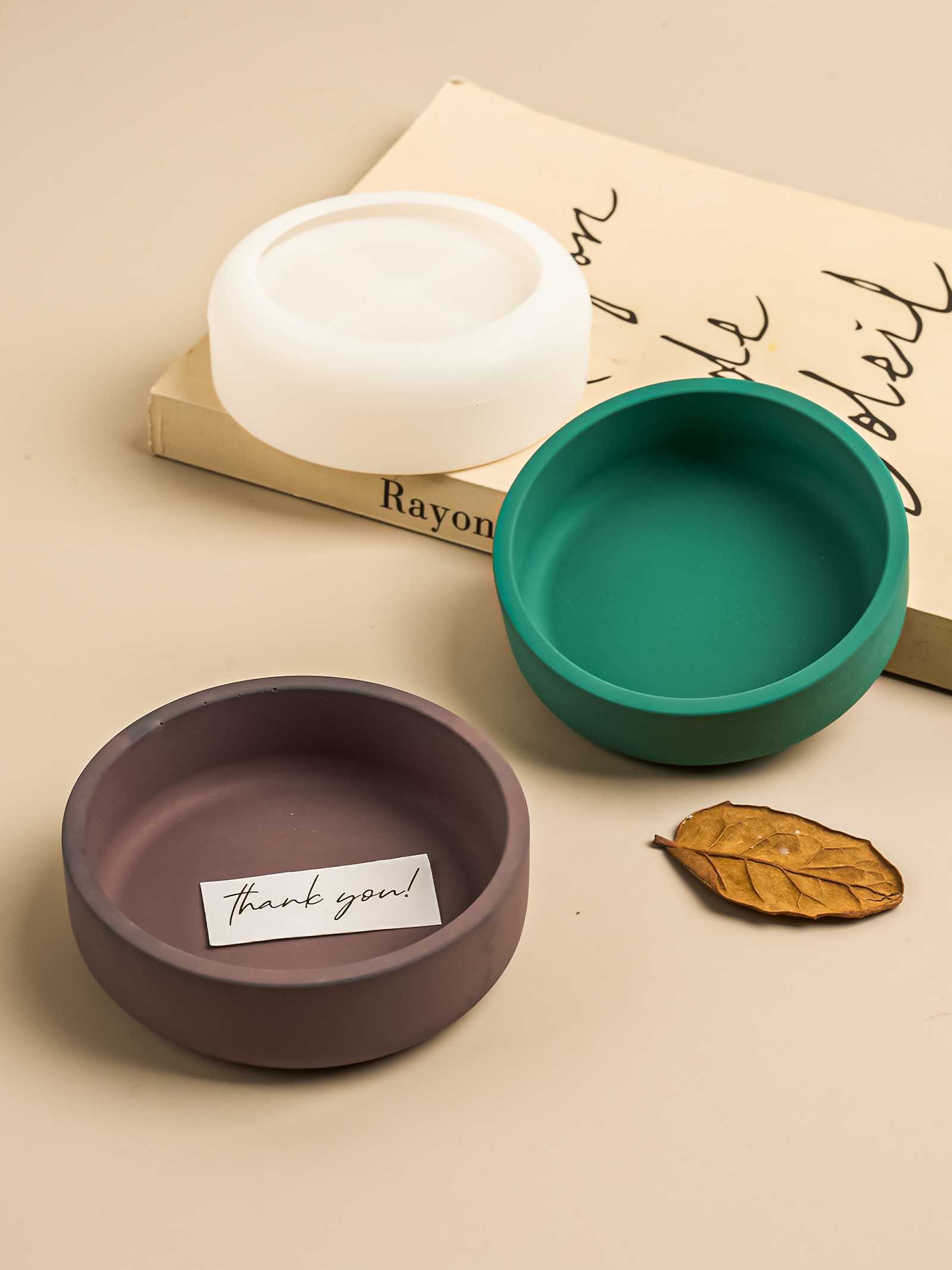 Coaster Mold Round - Nordic Round Storage Bowl Cement Silicone