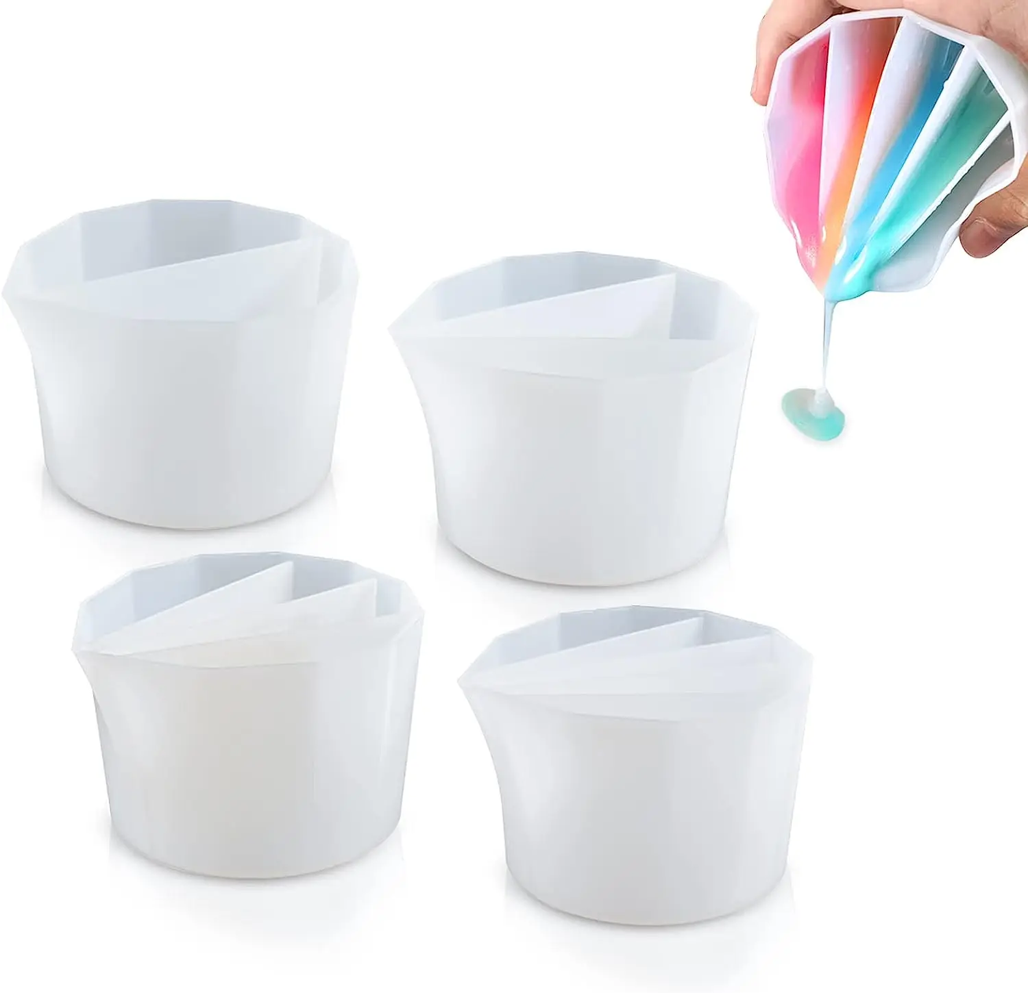 Split Cup For Paint Pouring,Re - Mixing Cup Silicone 评论和价格