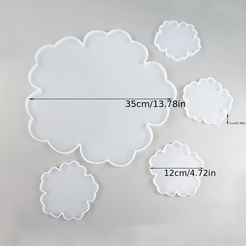 5pcs Mirror Large Flower Small - Serving Tray Mold 评论和价格