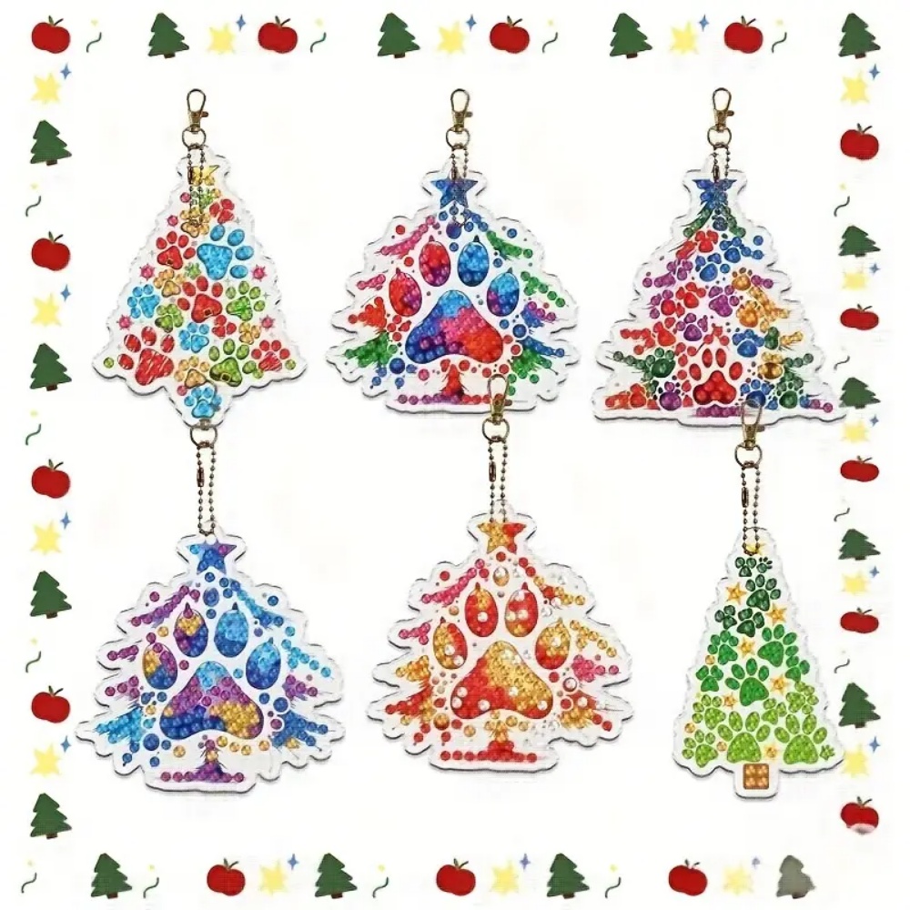6pcs/SetDIY Christmas tree pat - Resin Craft For Beginners 评论和价格