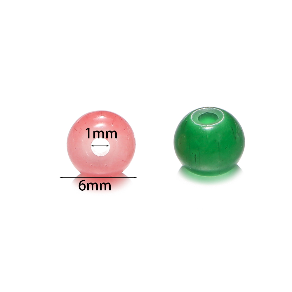30/50pcs 6mm Glass Round Beads - Resin Craft Material 评论和价格