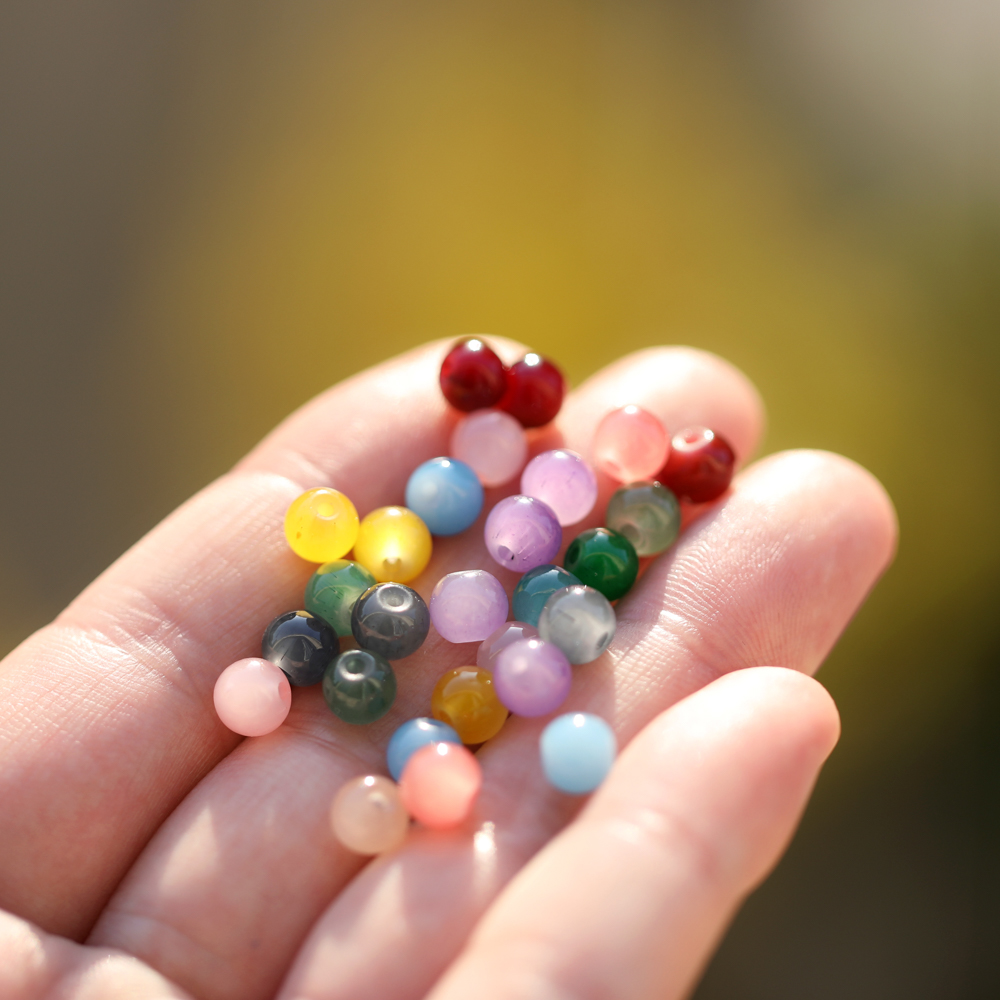30/50pcs 6mm Glass Round Beads - Resin Craft Material 评论和价格