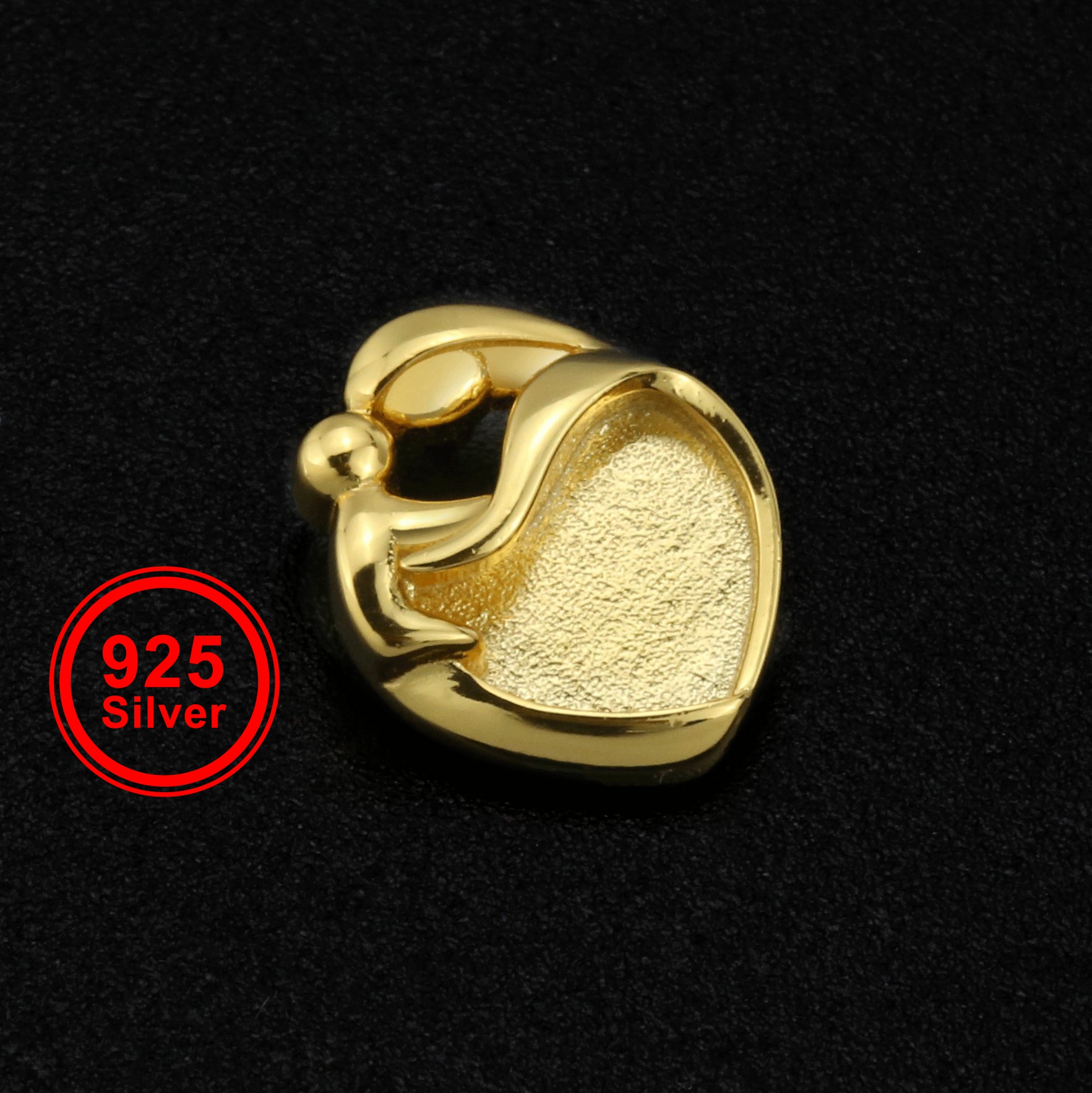 9MM Heart Bezel Settings Mothe - Bezels Set Pendant 评论和价格