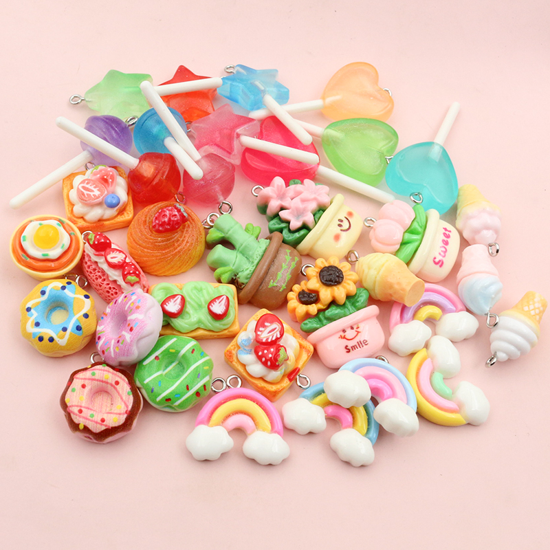 10pcs Mixed Colors Resin Cute  - Flower Preservation Resin 评论和价格