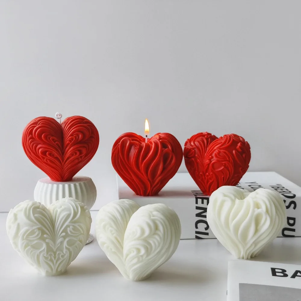 Romantic Heart Silicone Candle - Resin Ocean Wave Mold 评论和价格