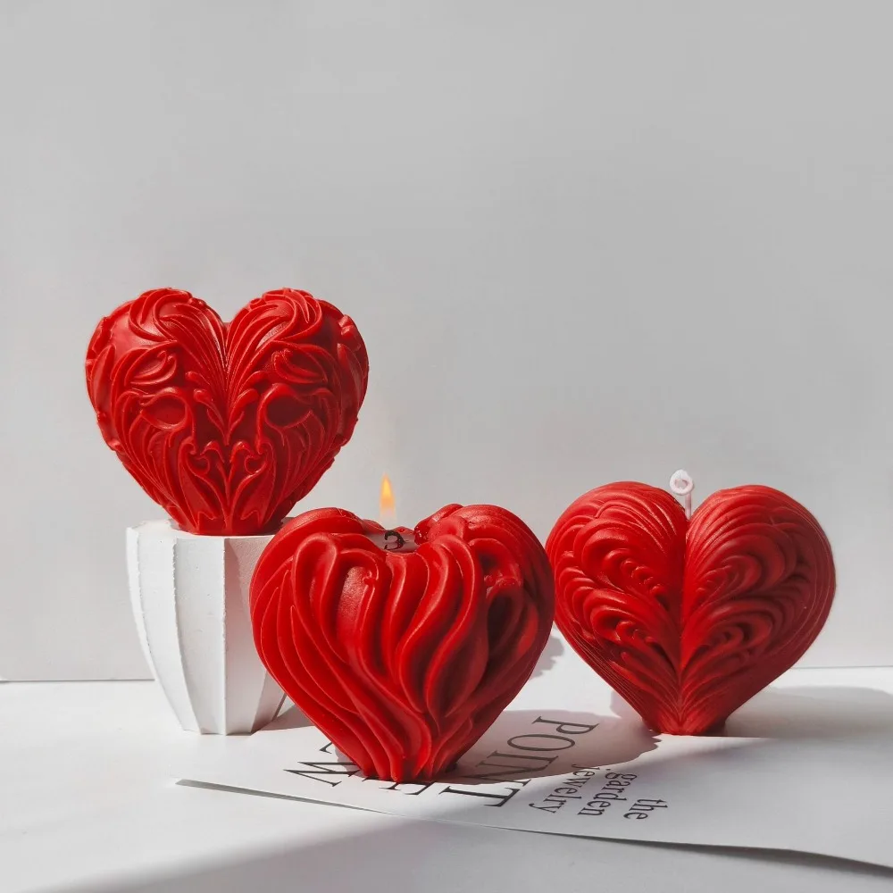Romantic Heart Silicone Candle - Resin Ocean Wave Mold 评论和价格