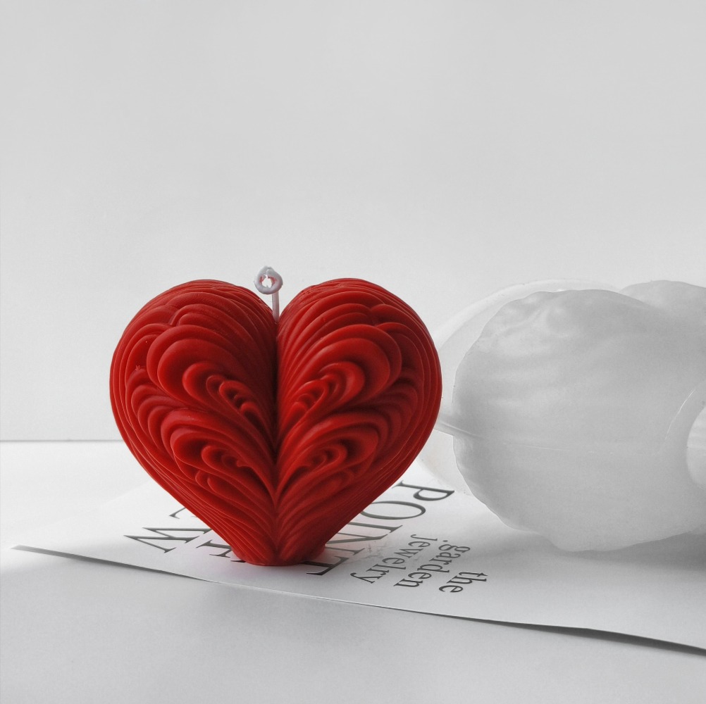 Romantic Heart Silicone Candle - Resin Ocean Wave Mold 评论和价格