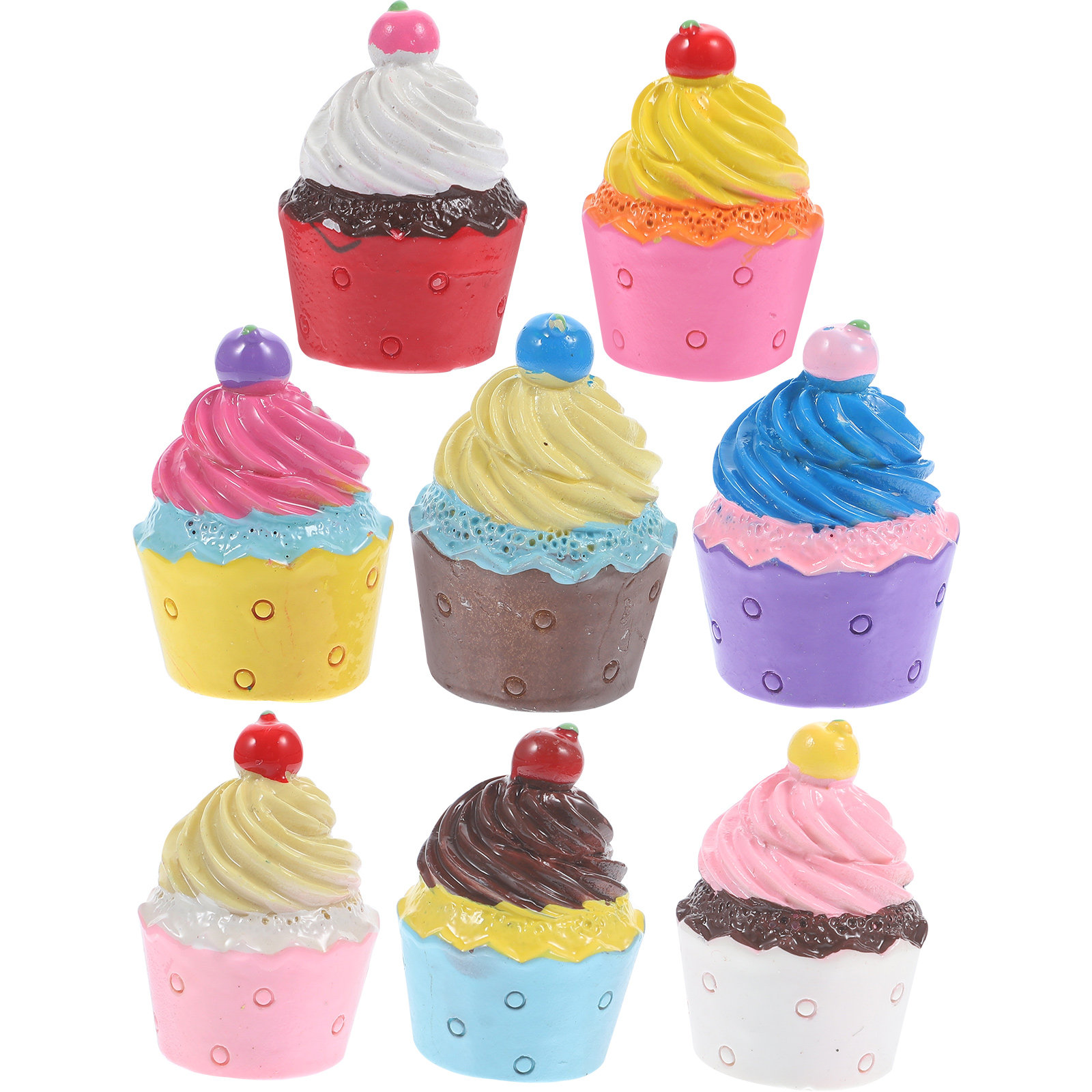 8Pcs Resin Simulated Cupcake D - Crafting Resin 评论和价格