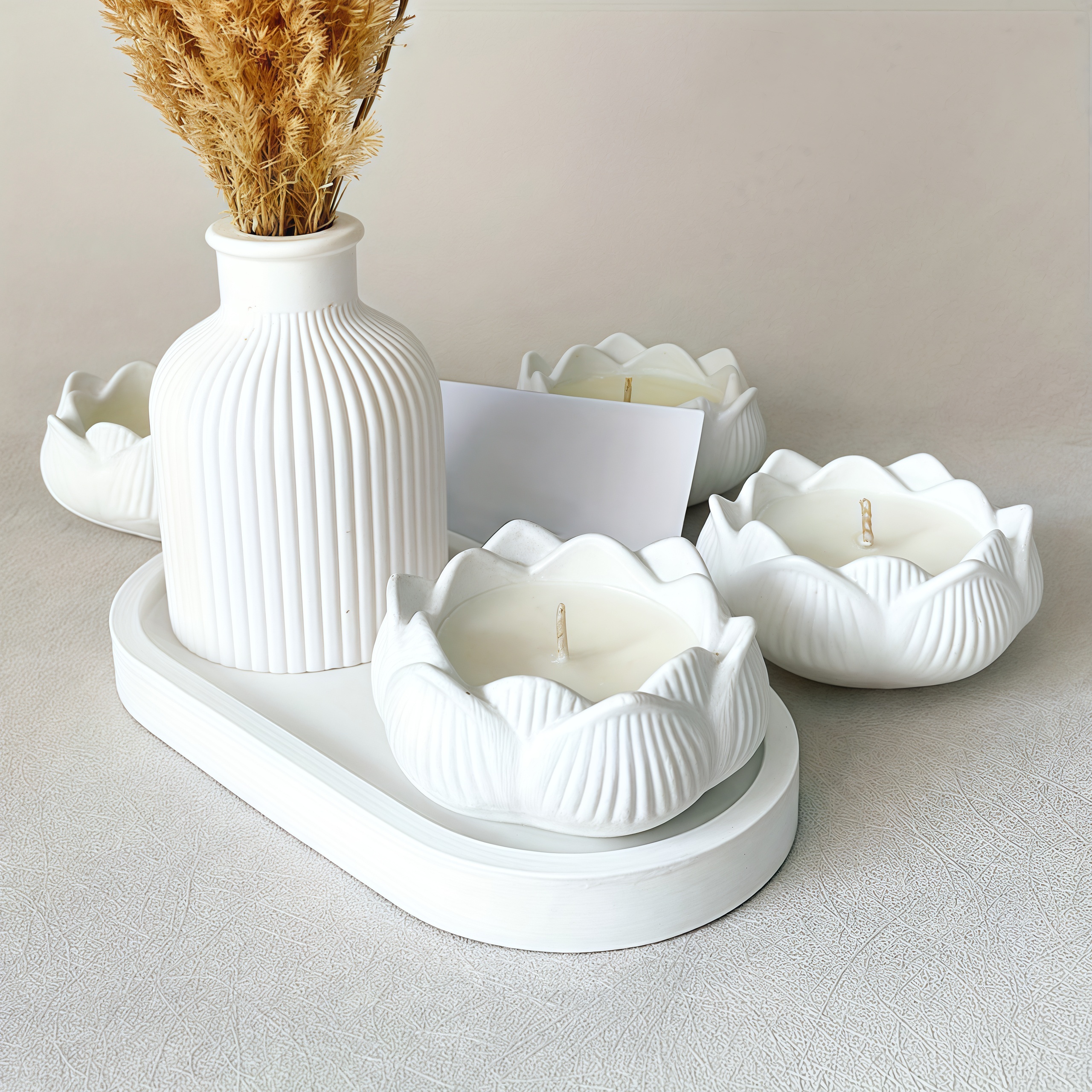 3pcs Silicone Mold Vases, Oval - Serving Tray Mold 评论和价格