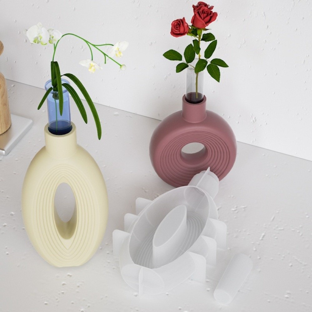 Oval Stripe Silicone Vase Mold - Resin Craft Workshop 评论和价格
