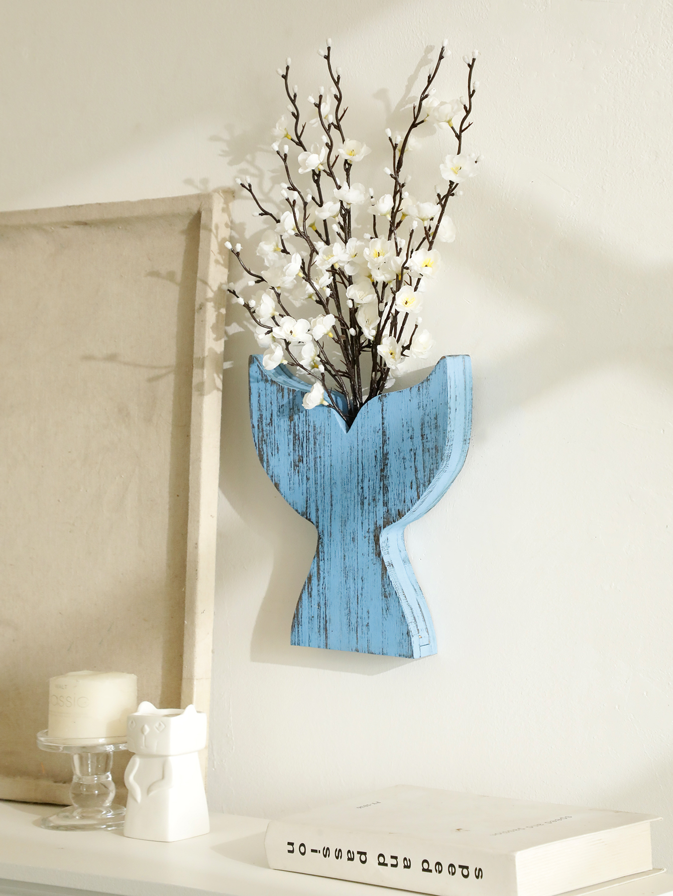 Nautical Wooden Vase Whale Tai - Dried Flower Bulk 评论和价格