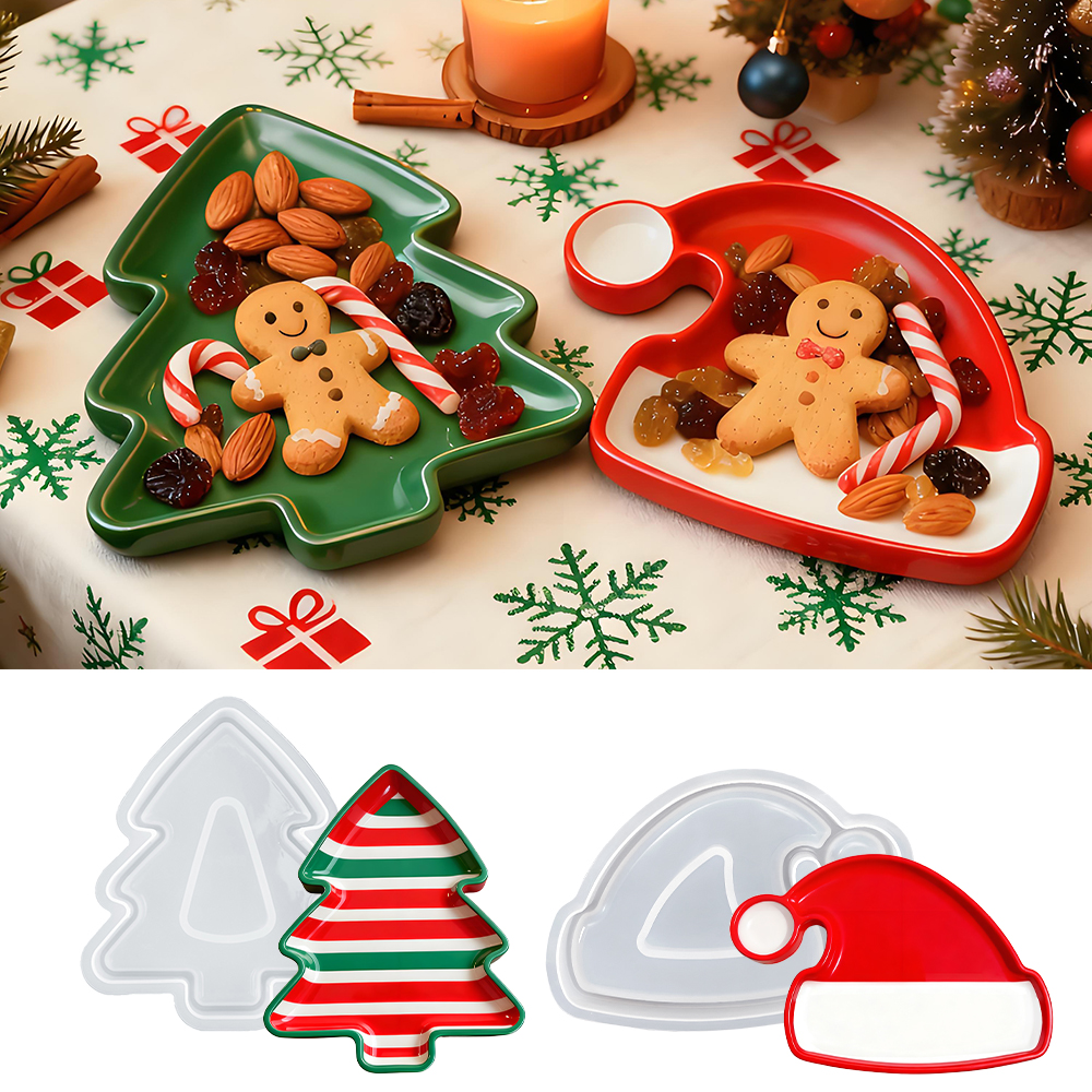S0246 Christmas Tree Santa Hat - Serving Tray Mold 评论和价格