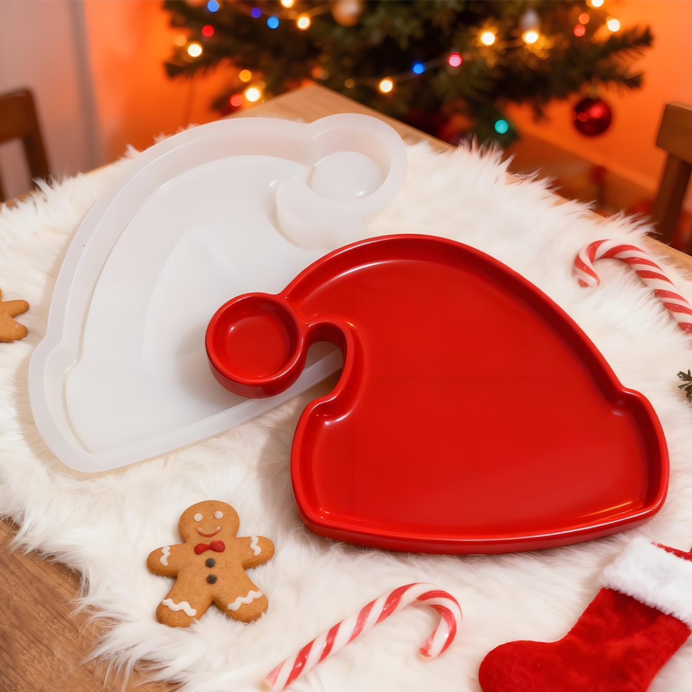 S0246 Christmas Tree Santa Hat - Serving Tray Mold 评论和价格