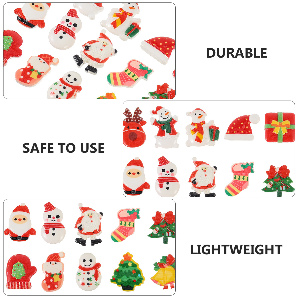 30Pcs Christmas Cartoon Resin  - Resin Craft Supplies 评论和价格