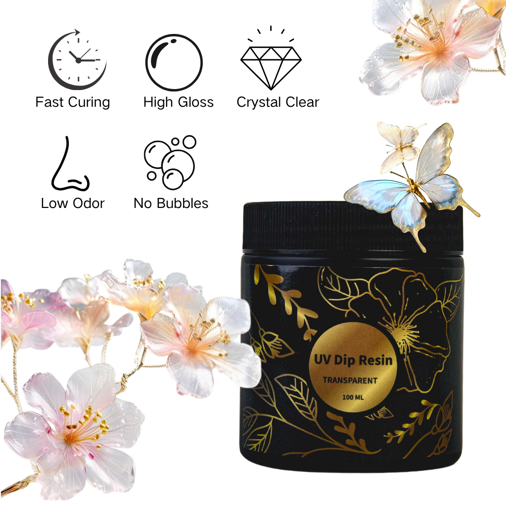 UV DIP Resin Glue Set 50/100ml - Flower Preservation Resin 评论和价格