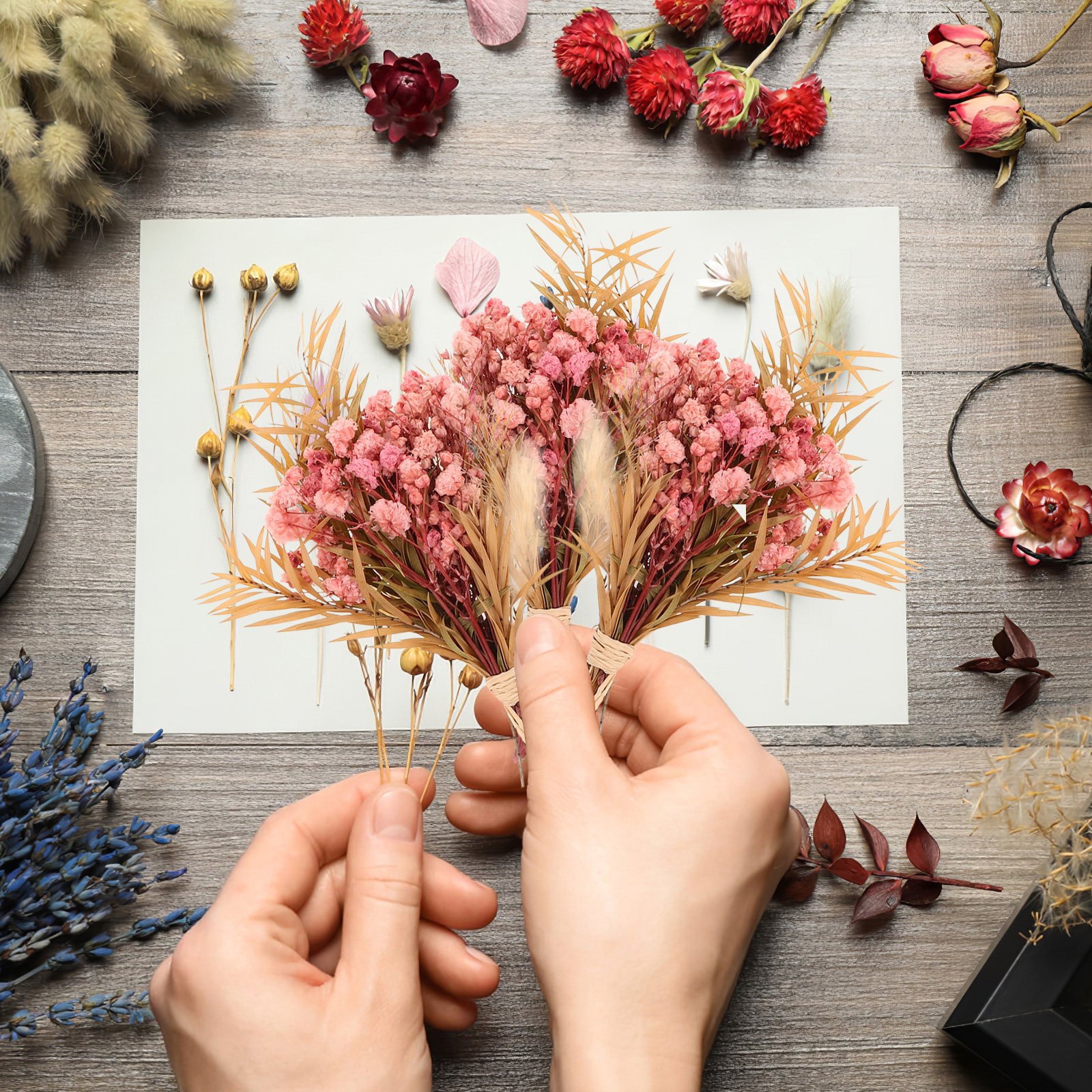 3Pcs Mini Dried Floral Bouquet - Dried Flower Bulk 评论和价格