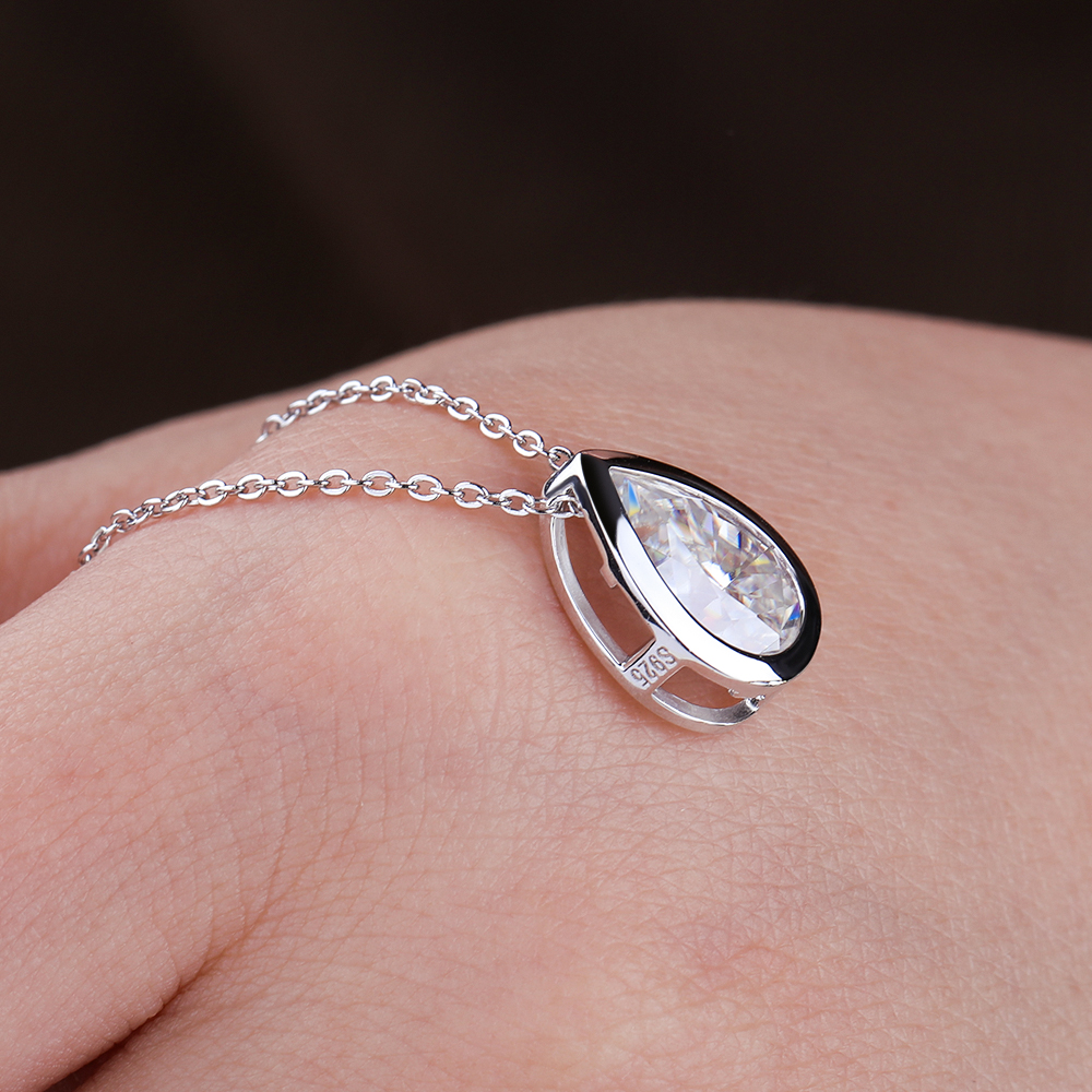 BXINY 4Carat Bezel Set WaterDr - Bezels Set Pendant 评论和价格