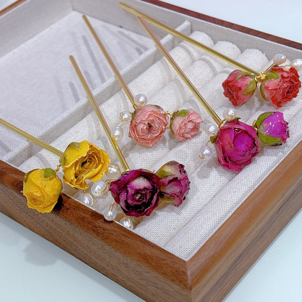 5pcs Drip Glue Roses Dried Flo - Dried Flower Bulk 评论和价格