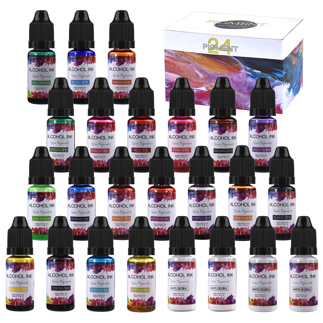 10ML Art Ink Alcohol Resin Pig - Resin Dye Alcohol 评论和价格