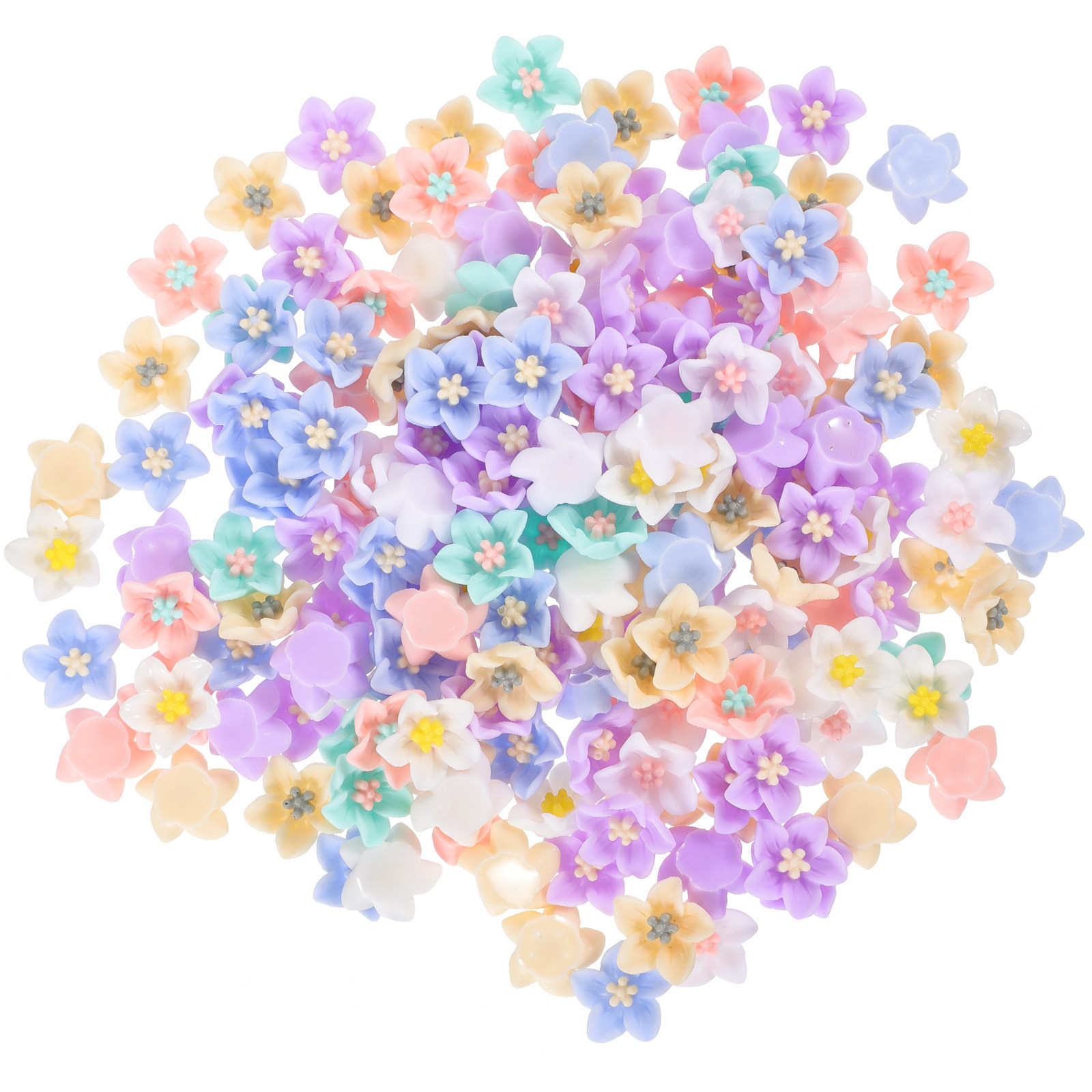 200Pcs Resin Flower Charms Fin - Resin Craft Supplies 评论和价格