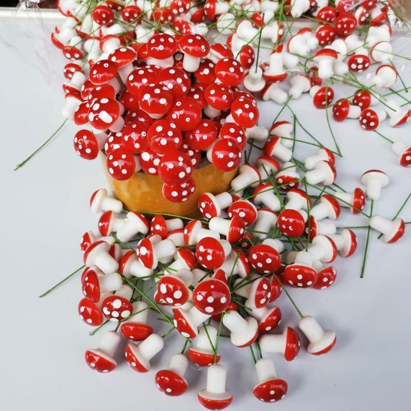 10-80PCS Mini Color Mushroom D - Terrarium Moss Art 评论和价格