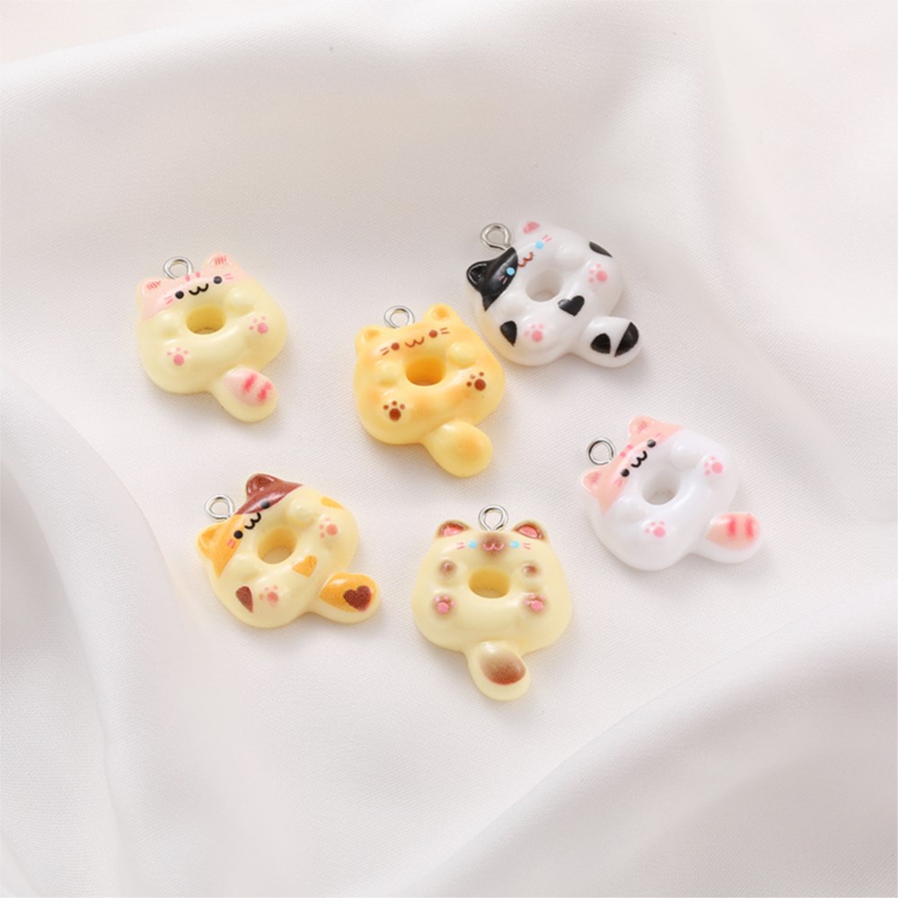 10Pcs Kawaii Cartoon Cat Resin - Resin Craft Projects 评论和价格