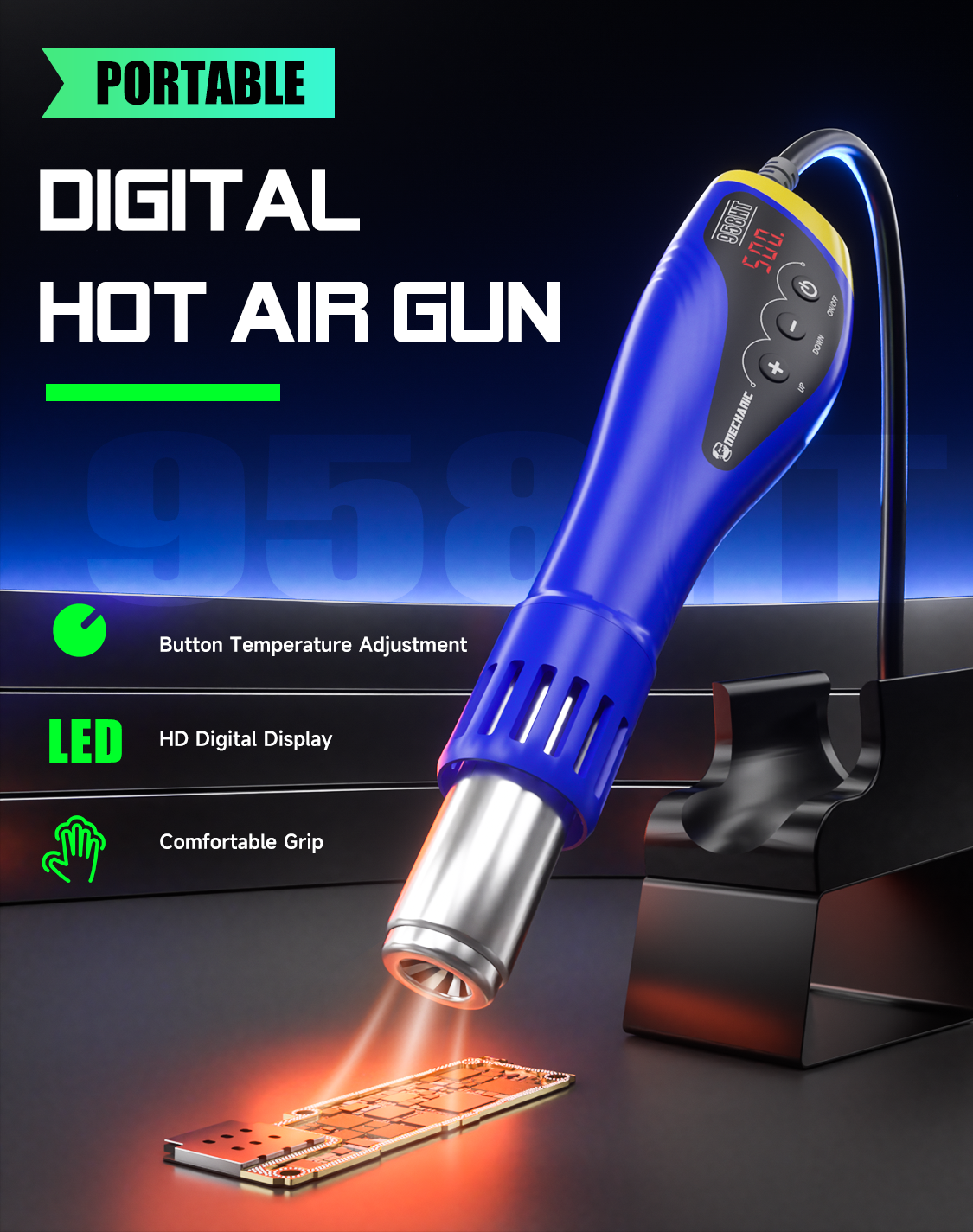 MECHANIC OFFICIAL HT-958 Porta - Heat Gun Small 评论和价格