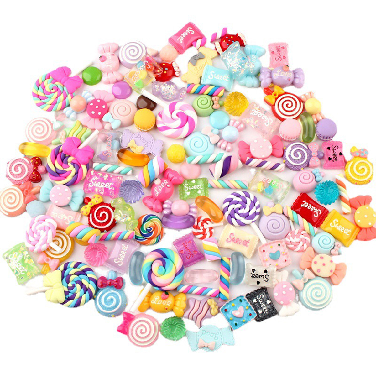 30pcs Random Candy Slime Charm - Resin Crafts 评论和价格