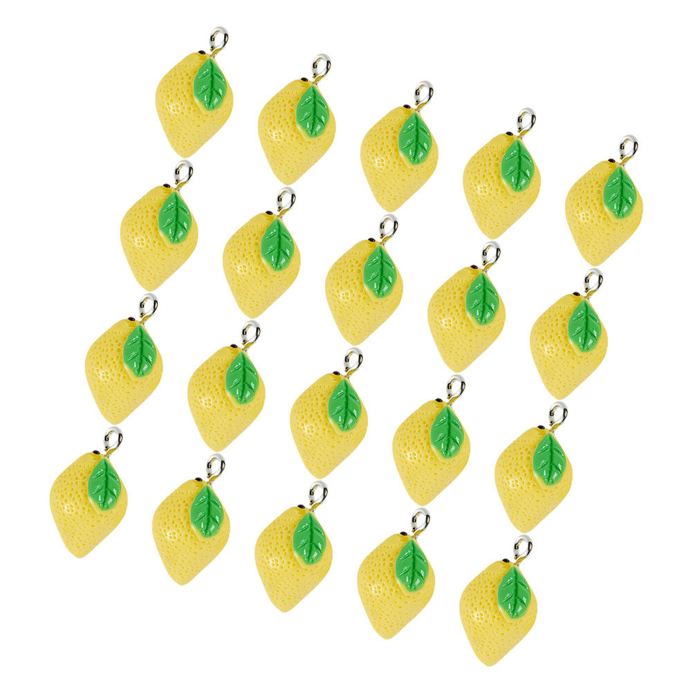 20Pcs Resin Lemon Charms Fruit - Resin Crafts 评论和价格