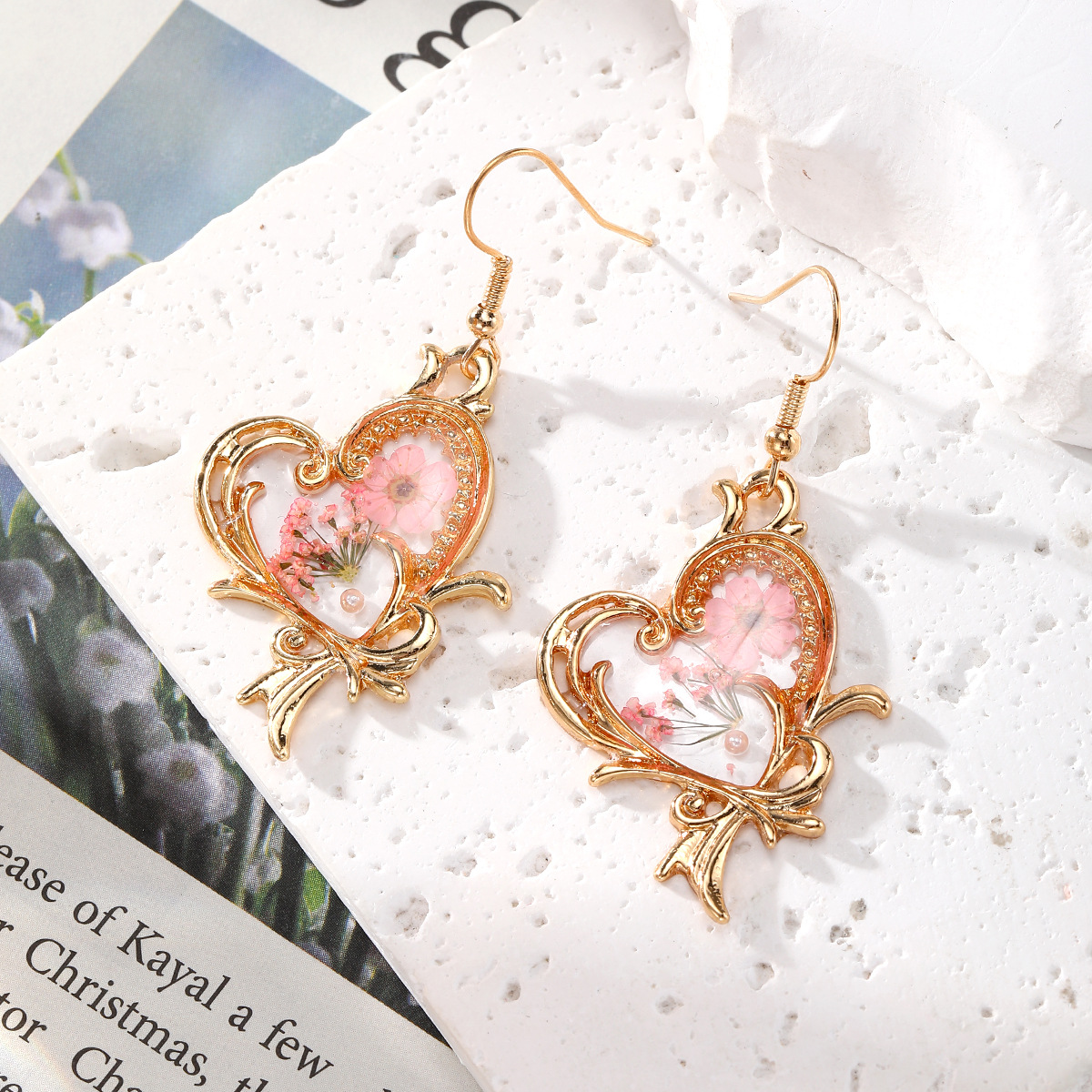 New Dried Flower Dangle Earrin - Dried Flower Bulk 评论和价格
