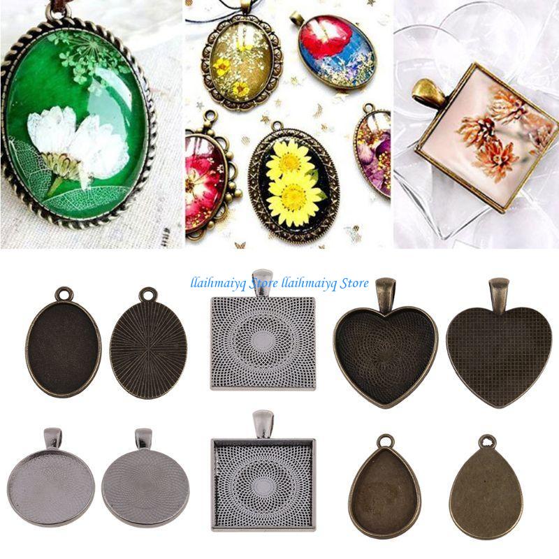 573B 60Pcs Round Pendant Blank - Bezels Set Pendant 评论和价格