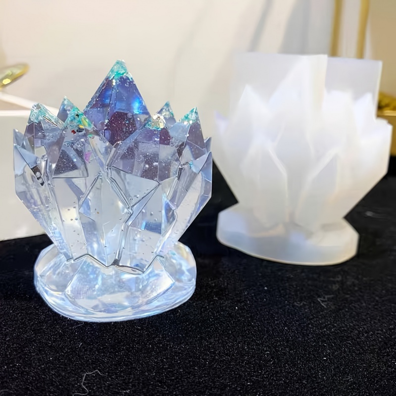 1pcCrystal Cluster Decorative  - Serving Tray Mold 评论和价格