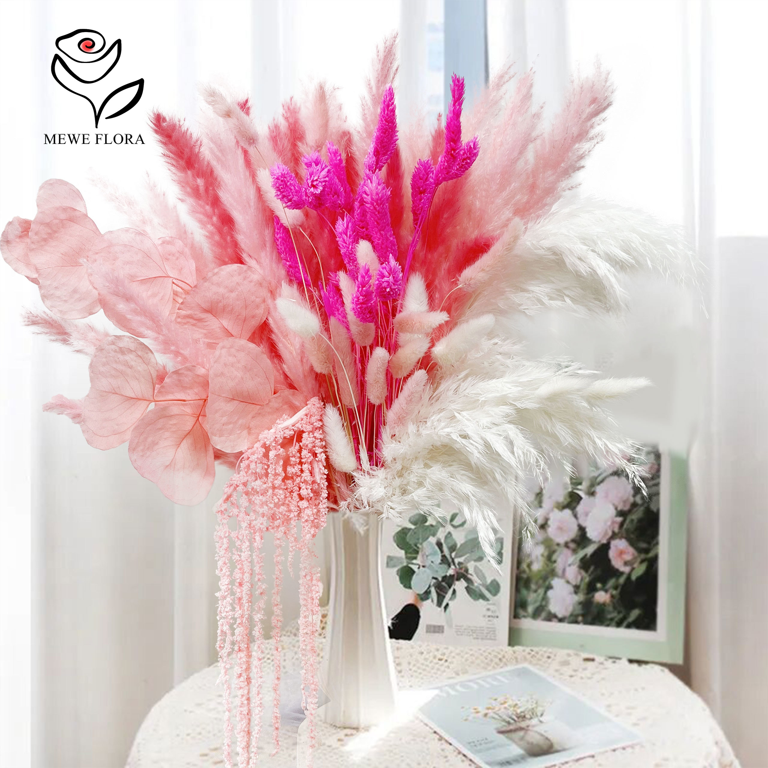 Natural Pampas Pink Dried Flow - Dried Flower Bulk 评论和价格