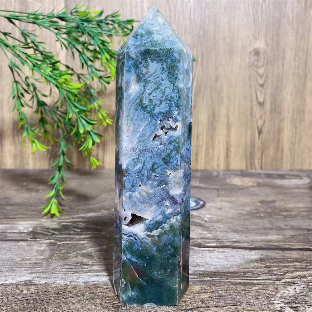 Big Green Moss Agate Druzy Nat - Terrarium Moss Art 评论和价格