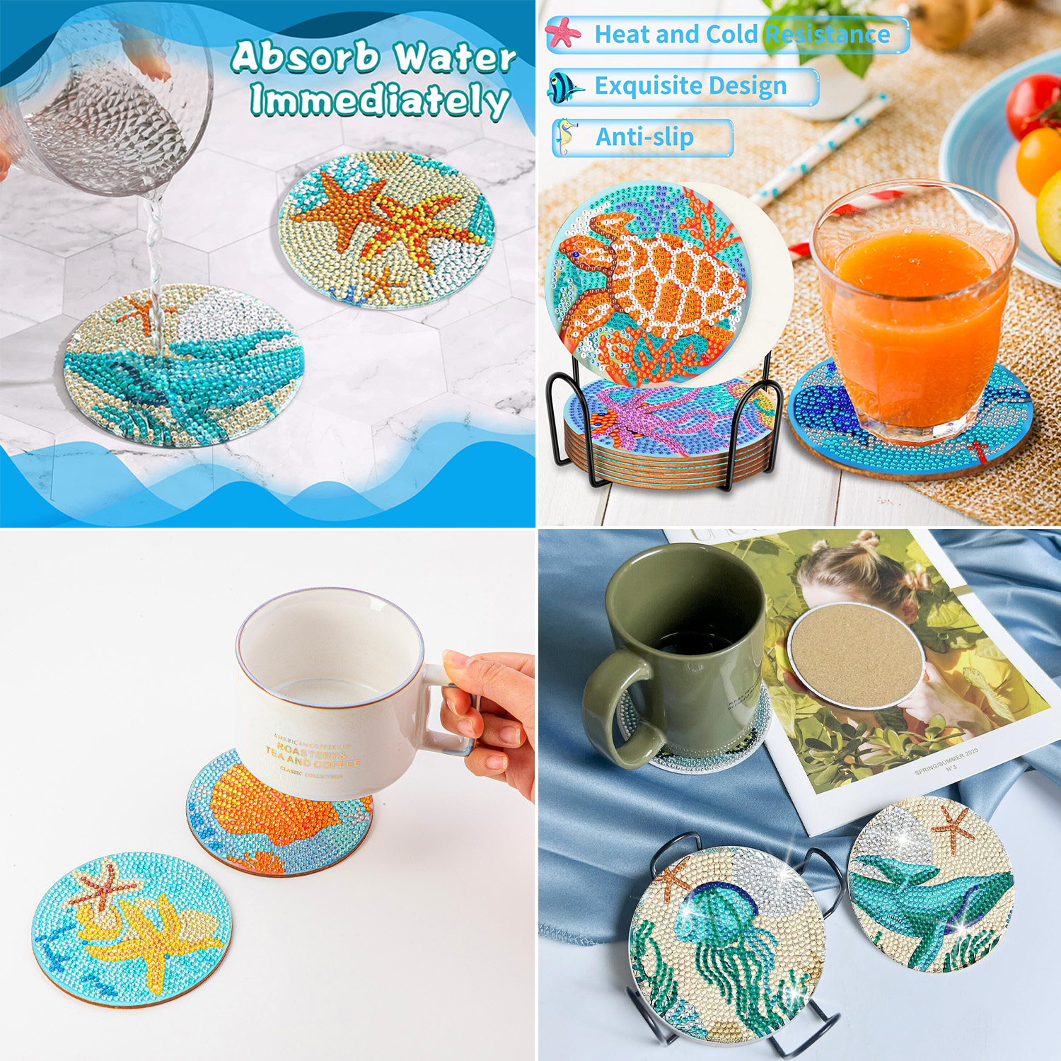 RUOPOTY 8pc/sets Diamond Paint - Resin Craft For Beginners 评论和价格