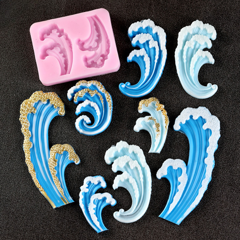 Wave Ocean Silicone Molds Cake - Resin Ocean Wave Mold 评论和价格