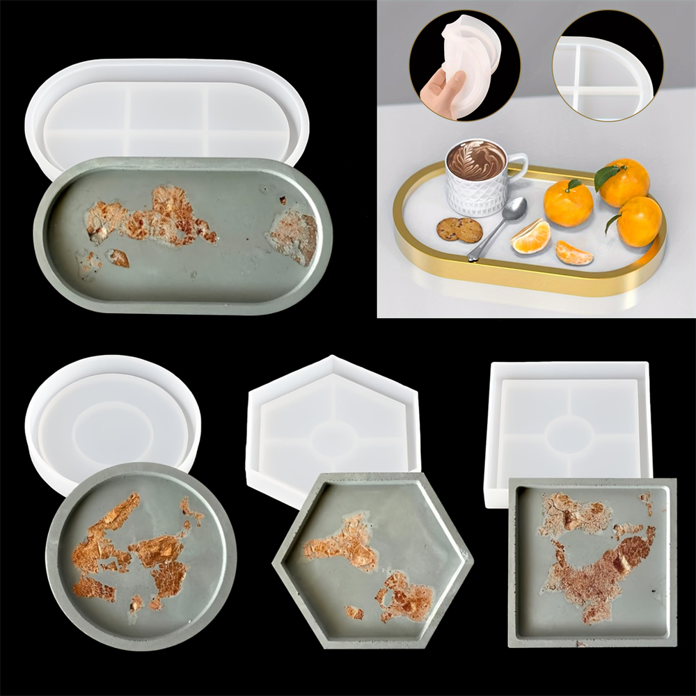 4pcs/Set Storage Tray Coaster  - Serving Tray Mold 评论和价格