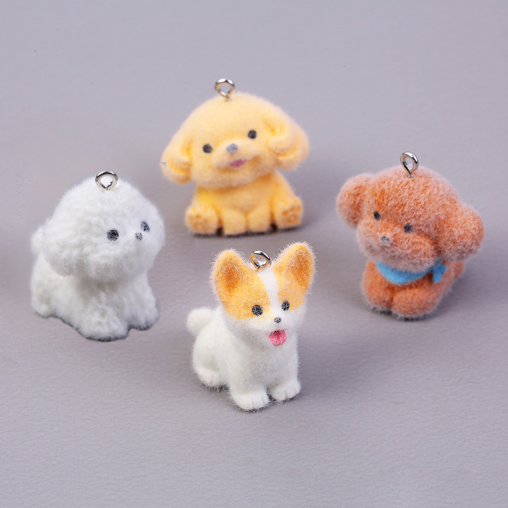 10pcs Flocking Puppy Dog Resin - Resin Craft Projects 评论和价格
