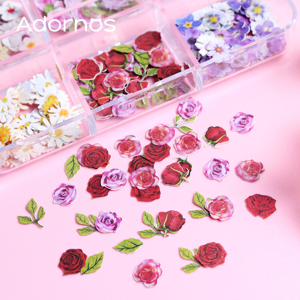 6 Grids Flowers Wood Pulp Chip - Flower Preservation Resin 评论和价格