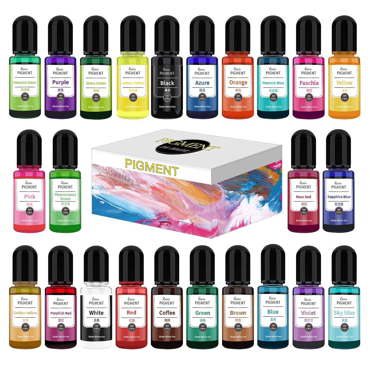 24/30 Colors Set 10ml Epoxy Re - Resin Dye Alcohol 评论和价格