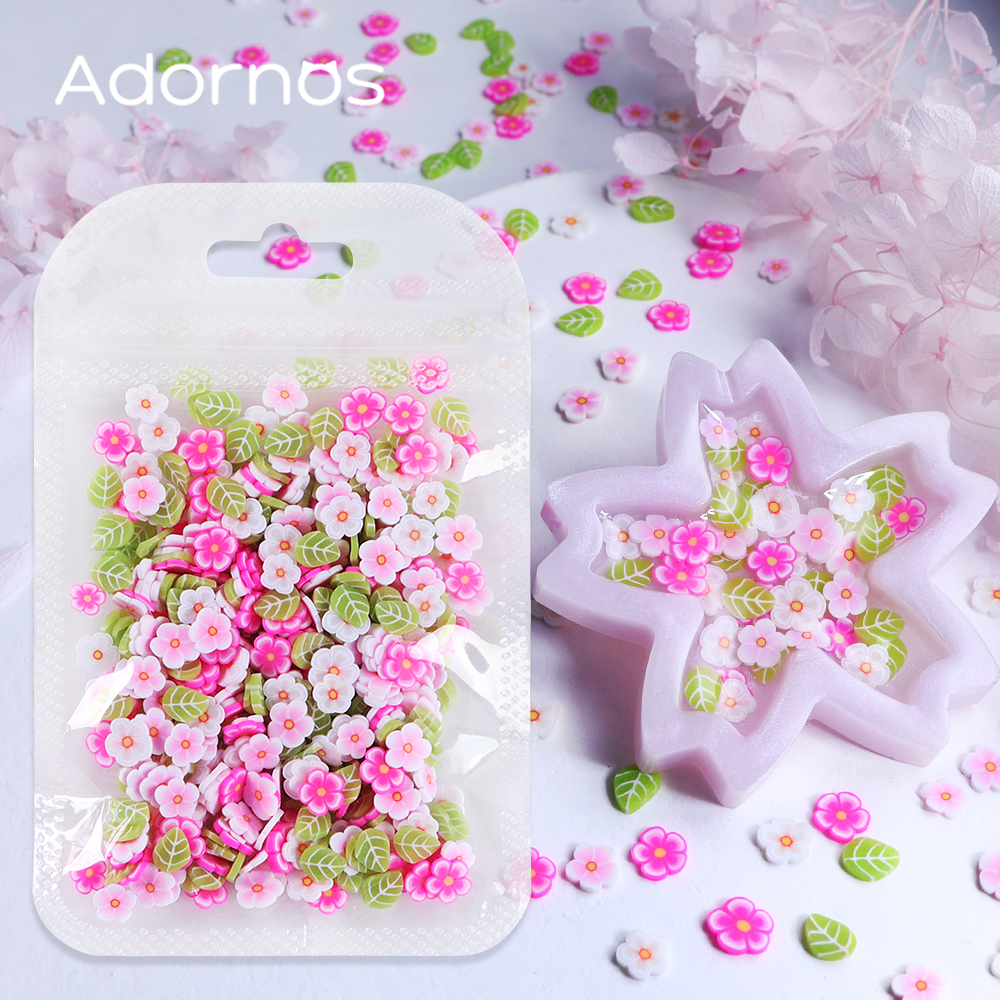 10g Pink Flowers Polymer Clay  - Flower Preservation Resin 评论和价格