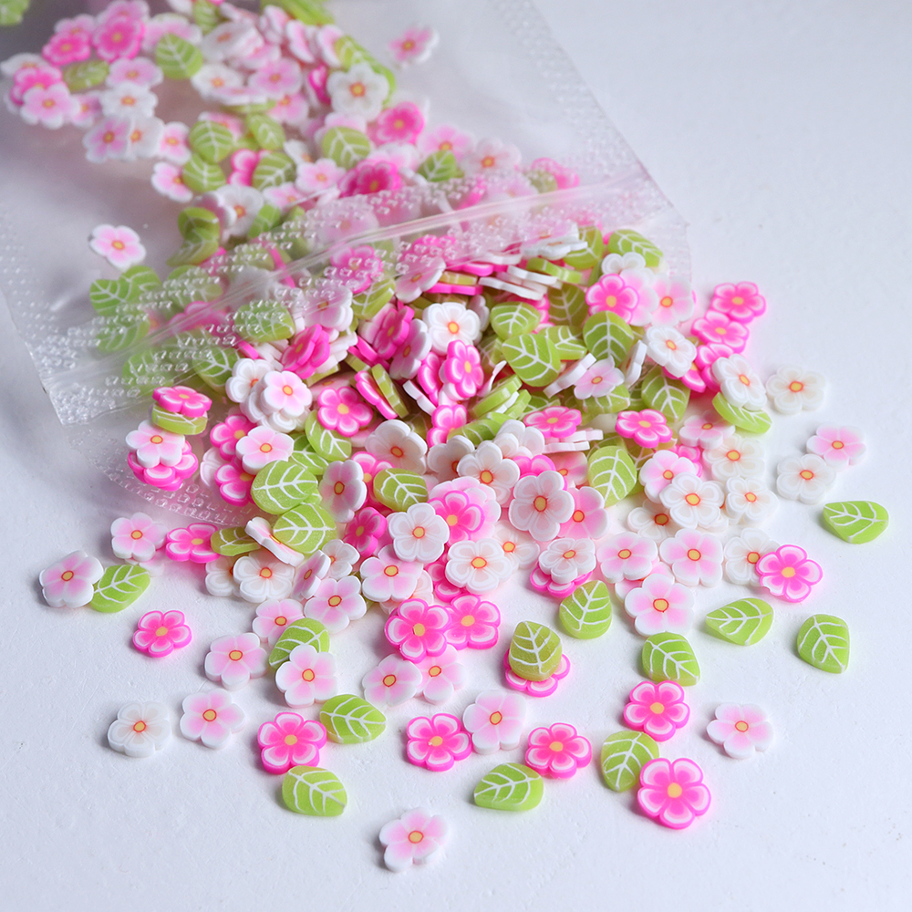 10g Pink Flowers Polymer Clay  - Flower Preservation Resin 评论和价格