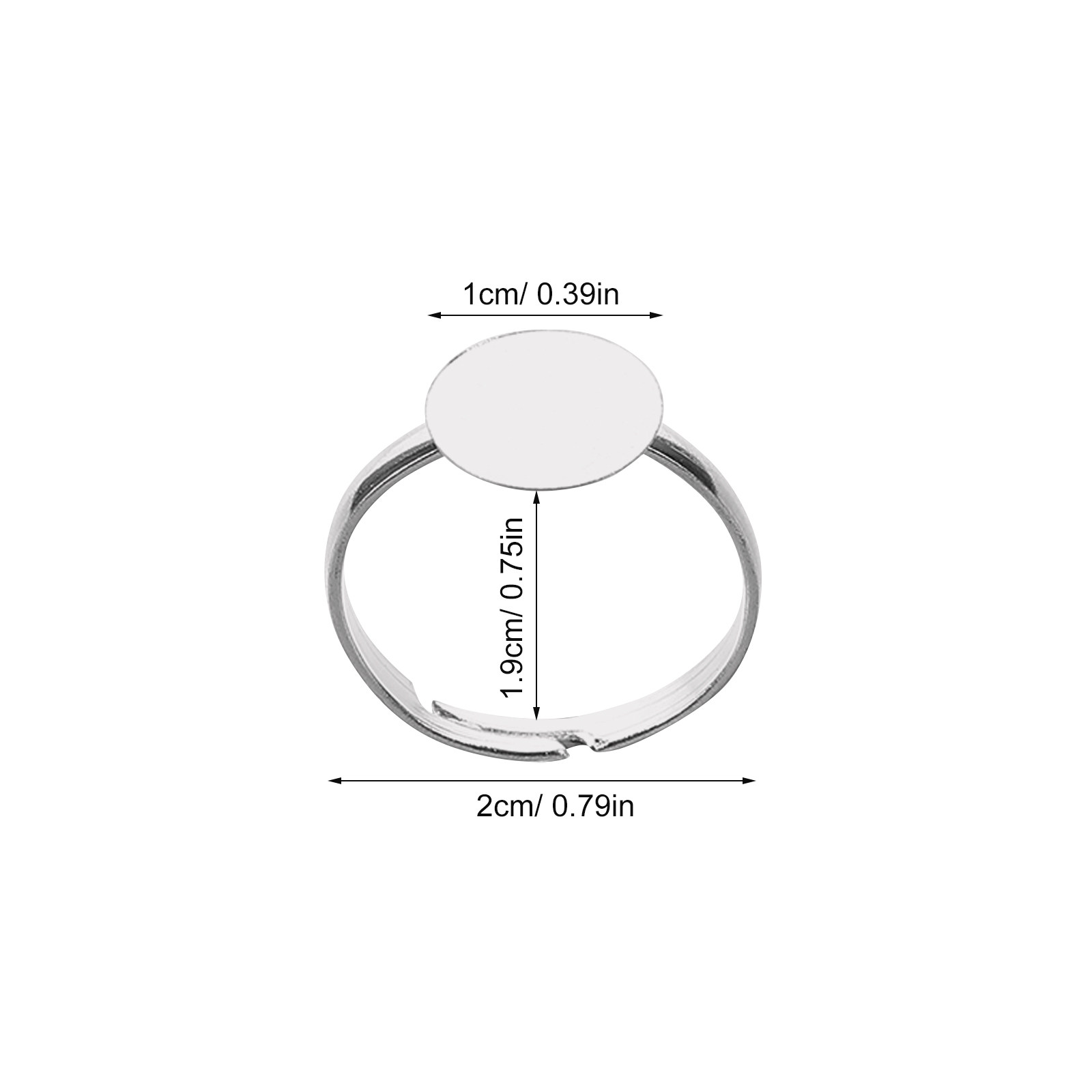 20Pcs Adjustable Blank Ring Fi - Resin Crafts 评论和价格