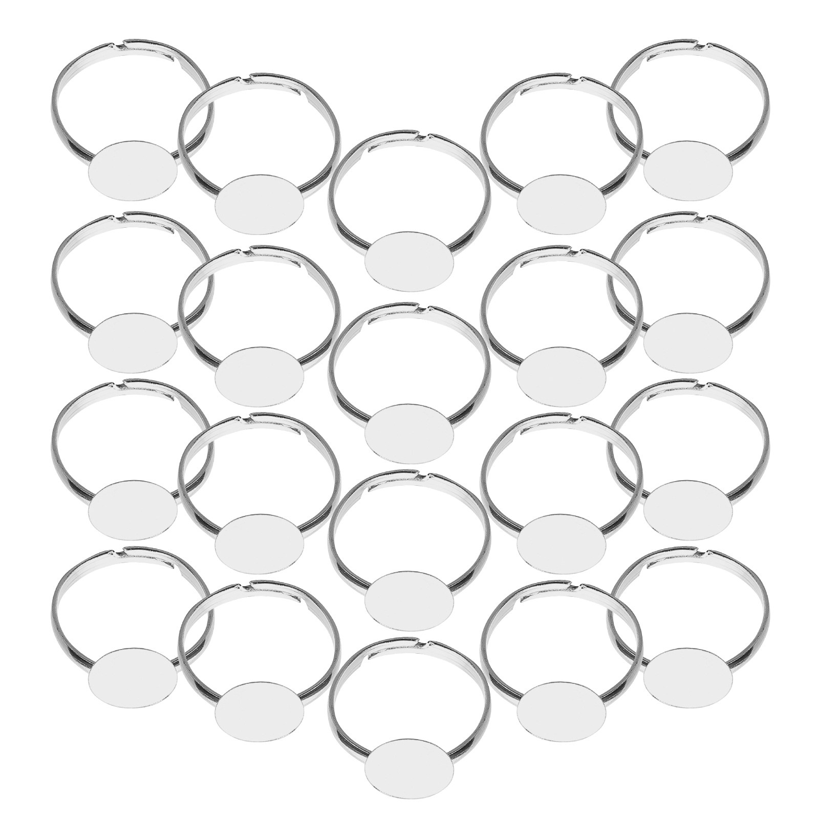 20Pcs Adjustable Blank Ring Fi - Resin Crafts 评论和价格