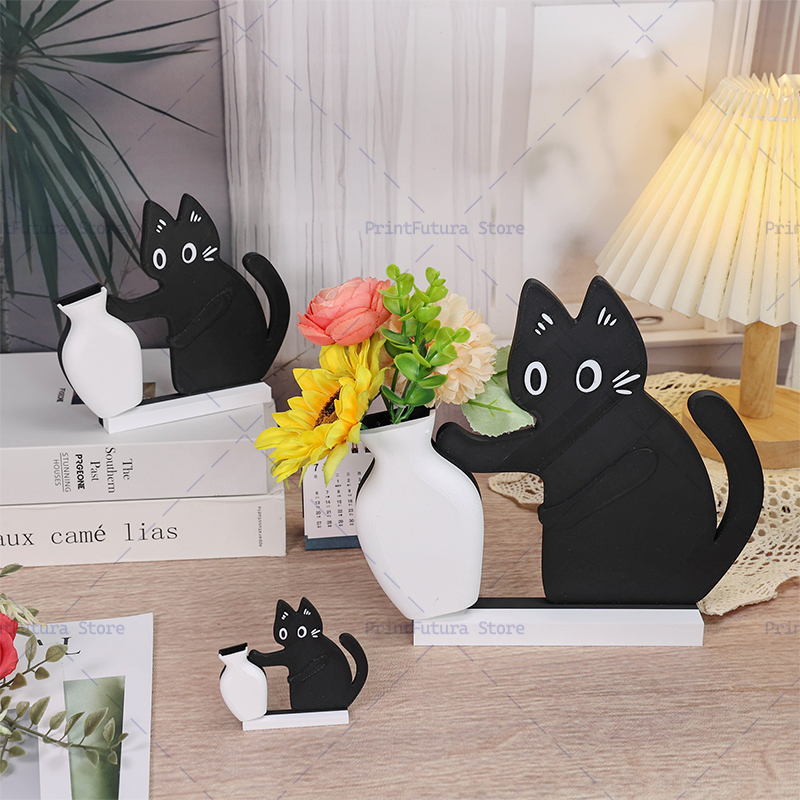 3D Printed Naughty Kitten Vase - Dried Flower Bulk 评论和价格