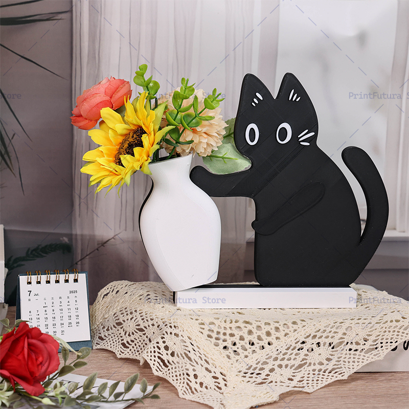 3D Printed Naughty Kitten Vase - Dried Flower Bulk 评论和价格
