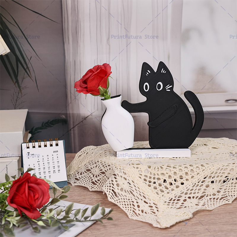 3D Printed Naughty Kitten Vase - Dried Flower Bulk 评论和价格