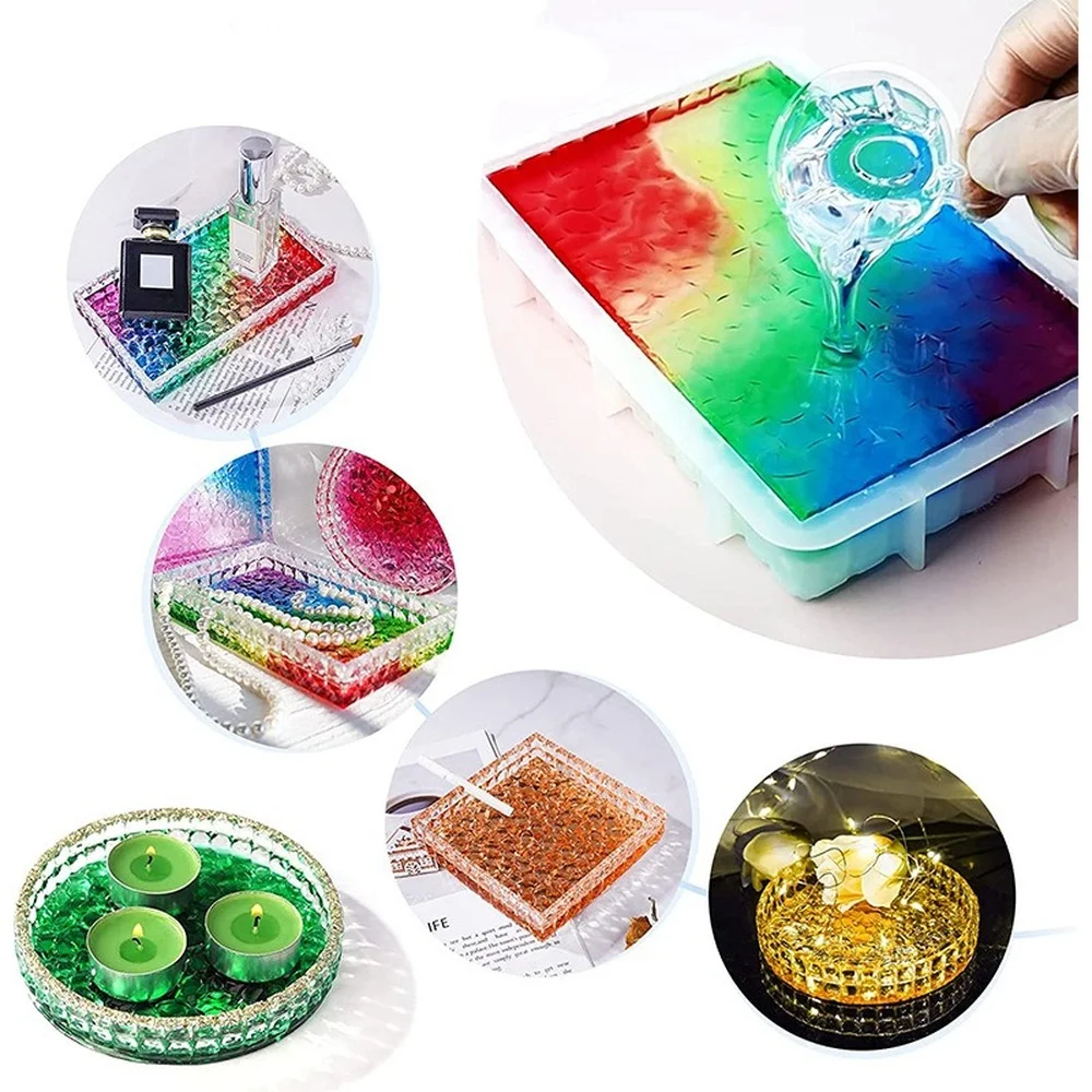 Ashtray Glass Crystal Texture  - Coaster Mold Round 评论和价格